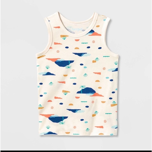 Toddler Boys' Landscape Tank Top‎ - Cat & Jack Cream - Picture 1 of 4